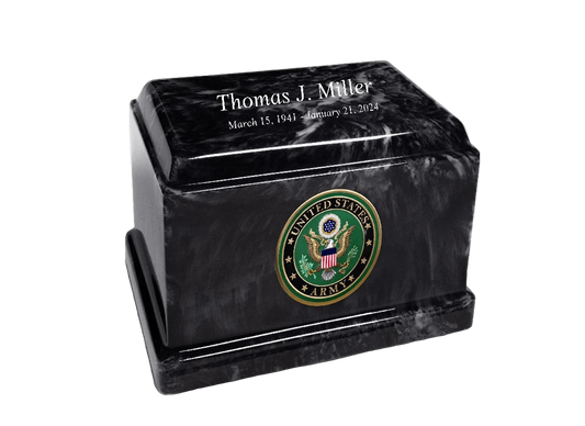 Sentinel Military Marble Cremation Urn | US Army