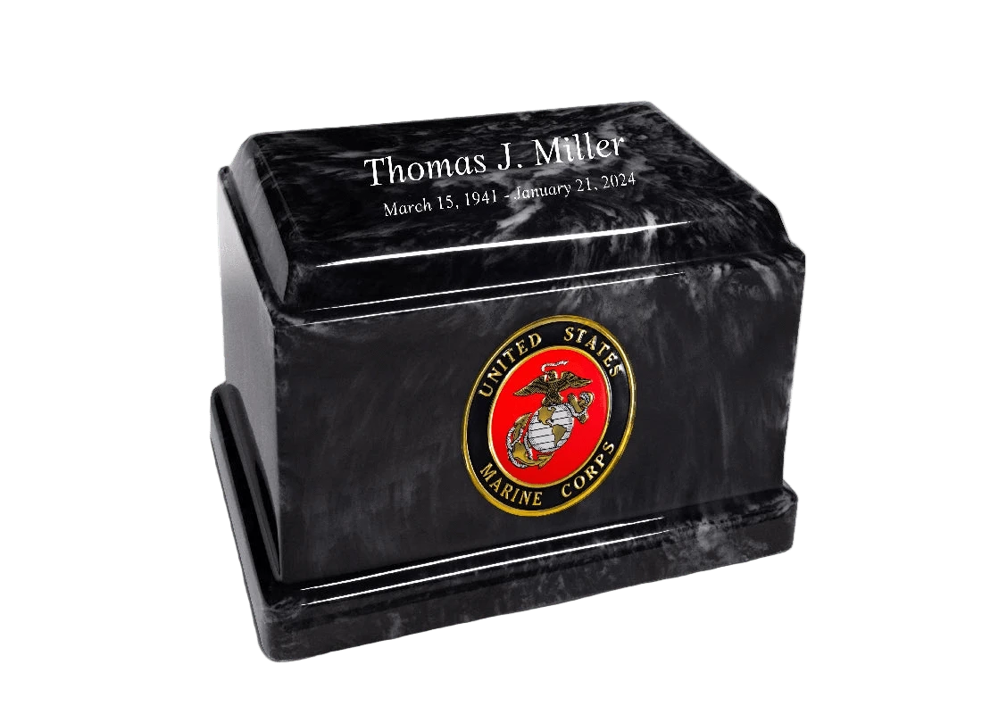 Sentinel Military Marble Cremation Urn | US Marines