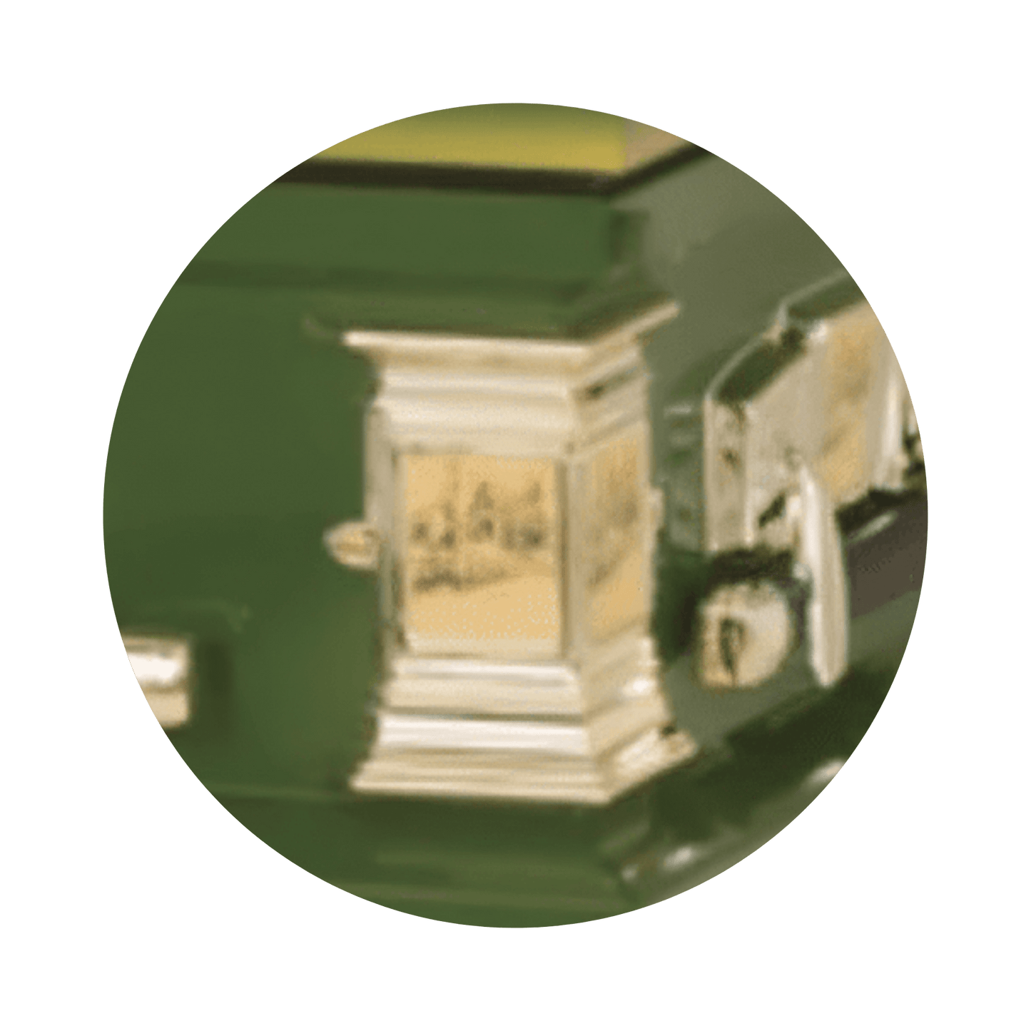 Farmer | Green Steel Casket with White Interior