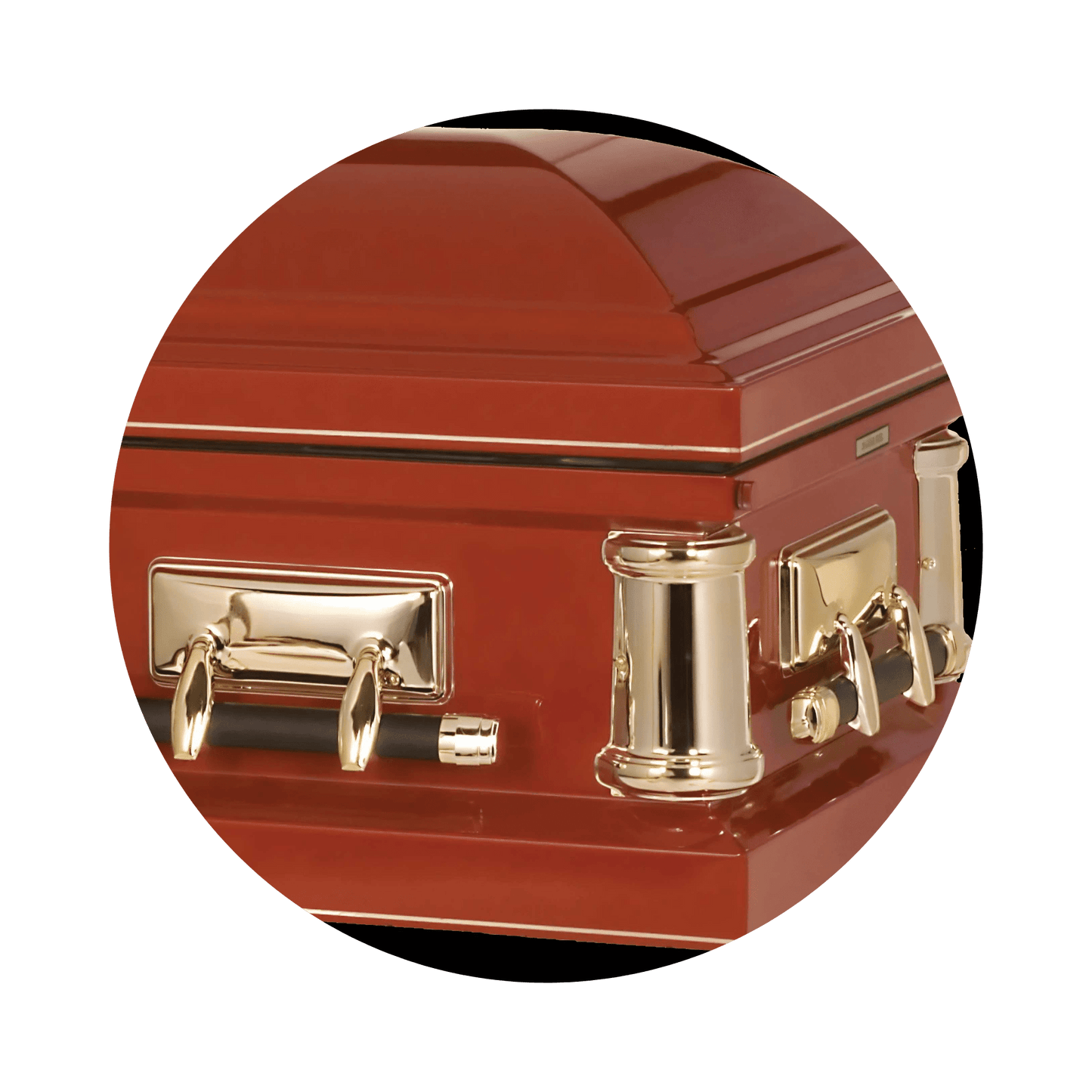 Firefighter | Red Steel Casket with White Interior