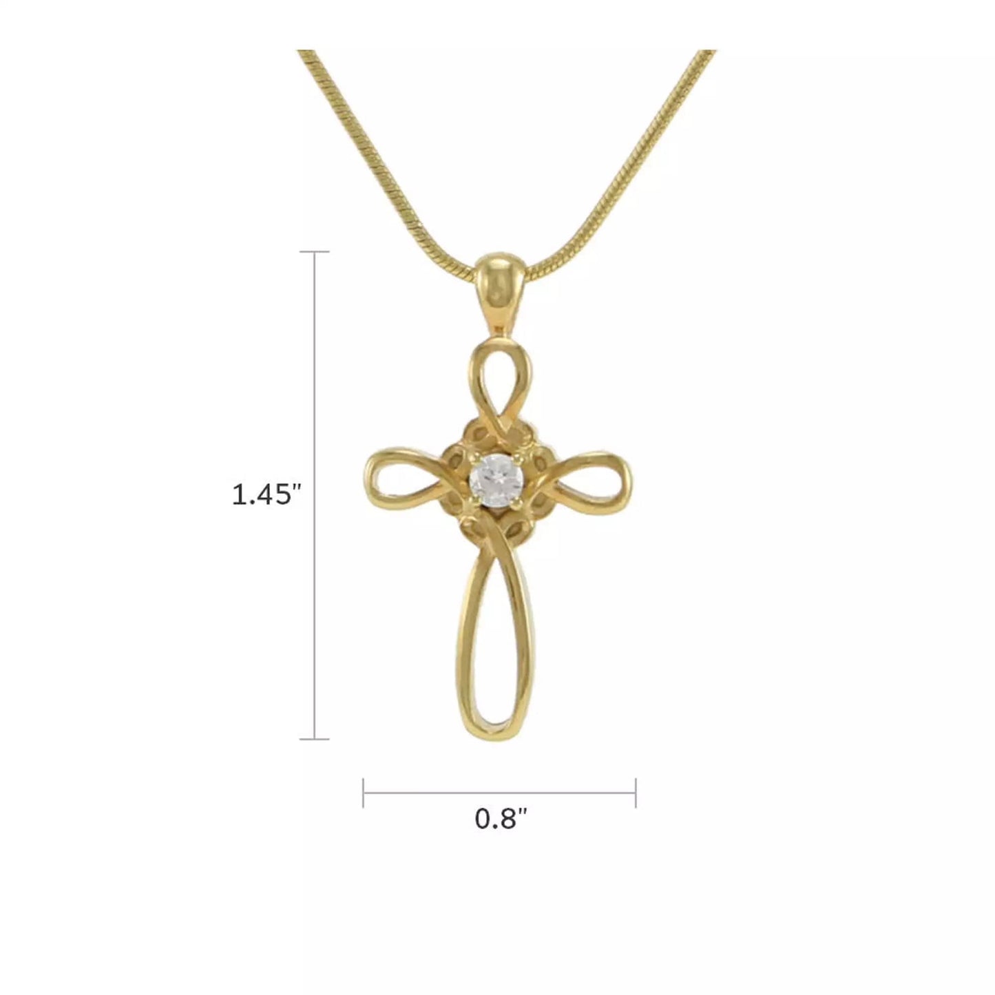 Infinity Cross Bronze Pendant
