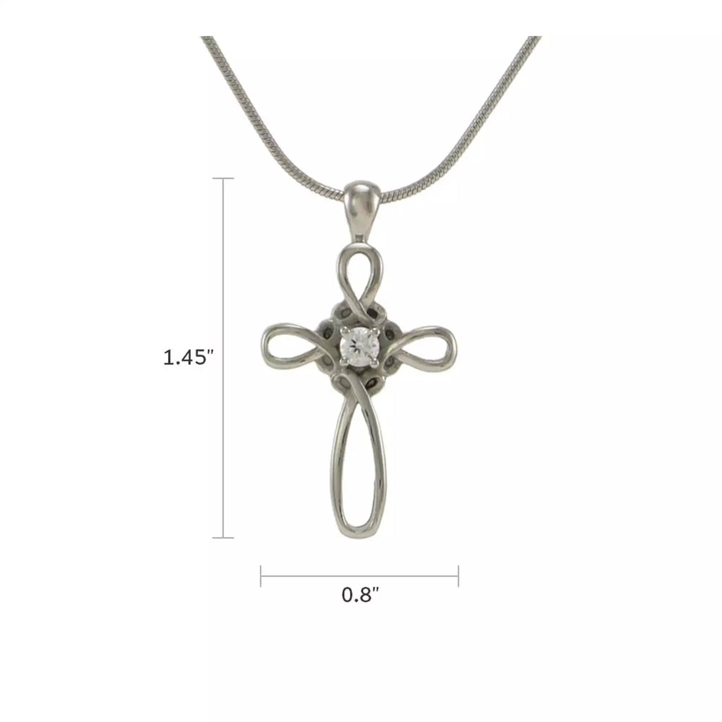 Infinity Cross Pewter Pendant