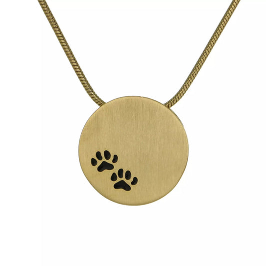 Bronze Paw Prints Pendant
