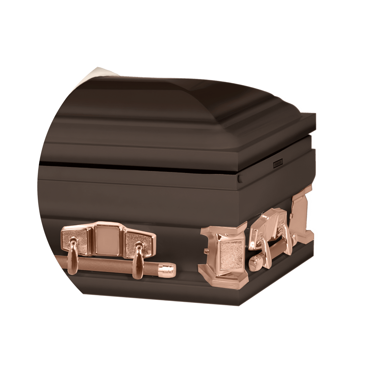 Jupiter XL | Bronze Steel Oversize Casket with Rosetan Interior | 28", 29", 33", 36"