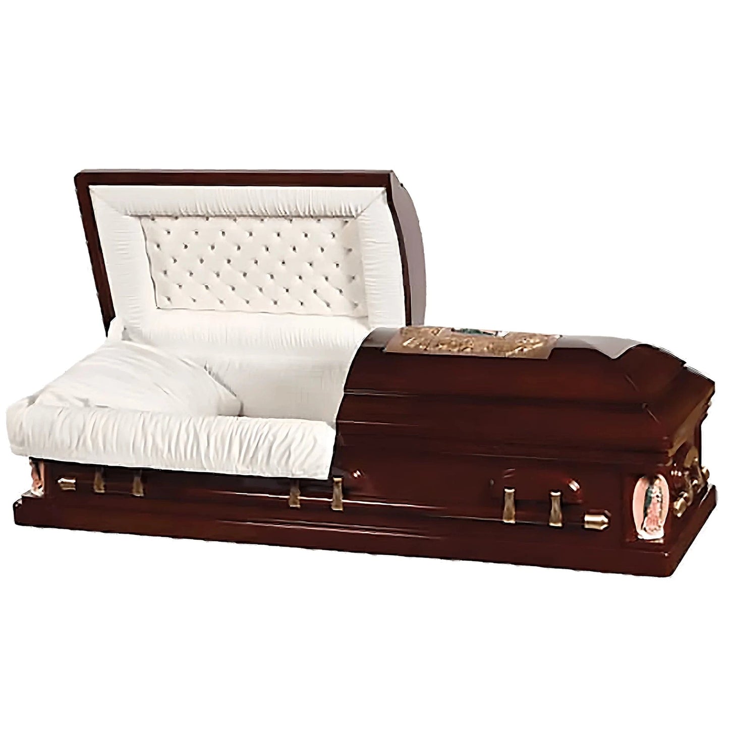 Lady Guadalupe Religious (Elm Wood) | Solid Elm Wood Casket