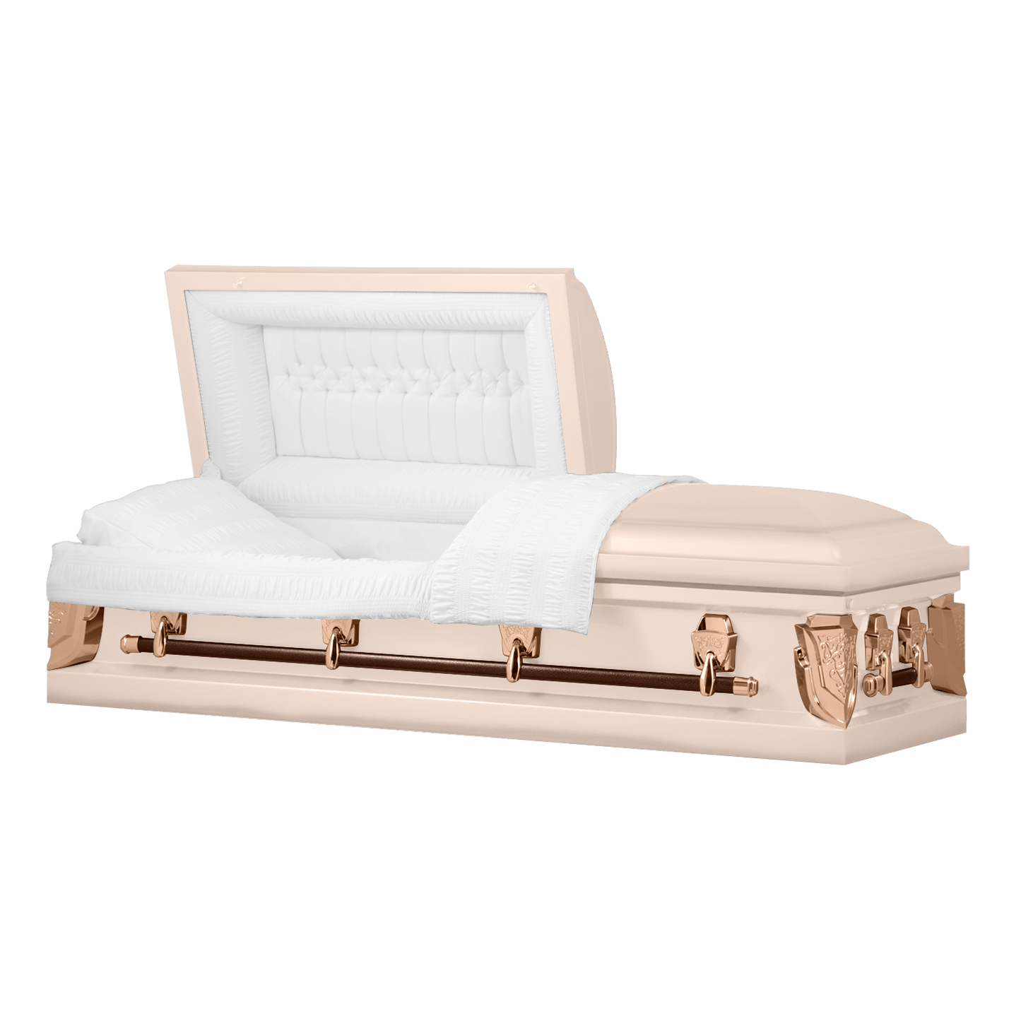 Cambridge Series | Pink Steel Casket with White Velvet Interior