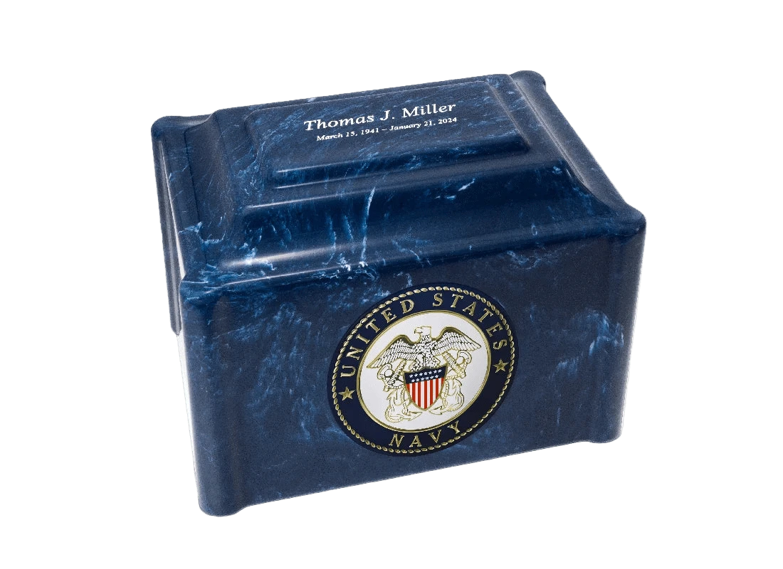 Military Marble Cremation Urn | US Navy