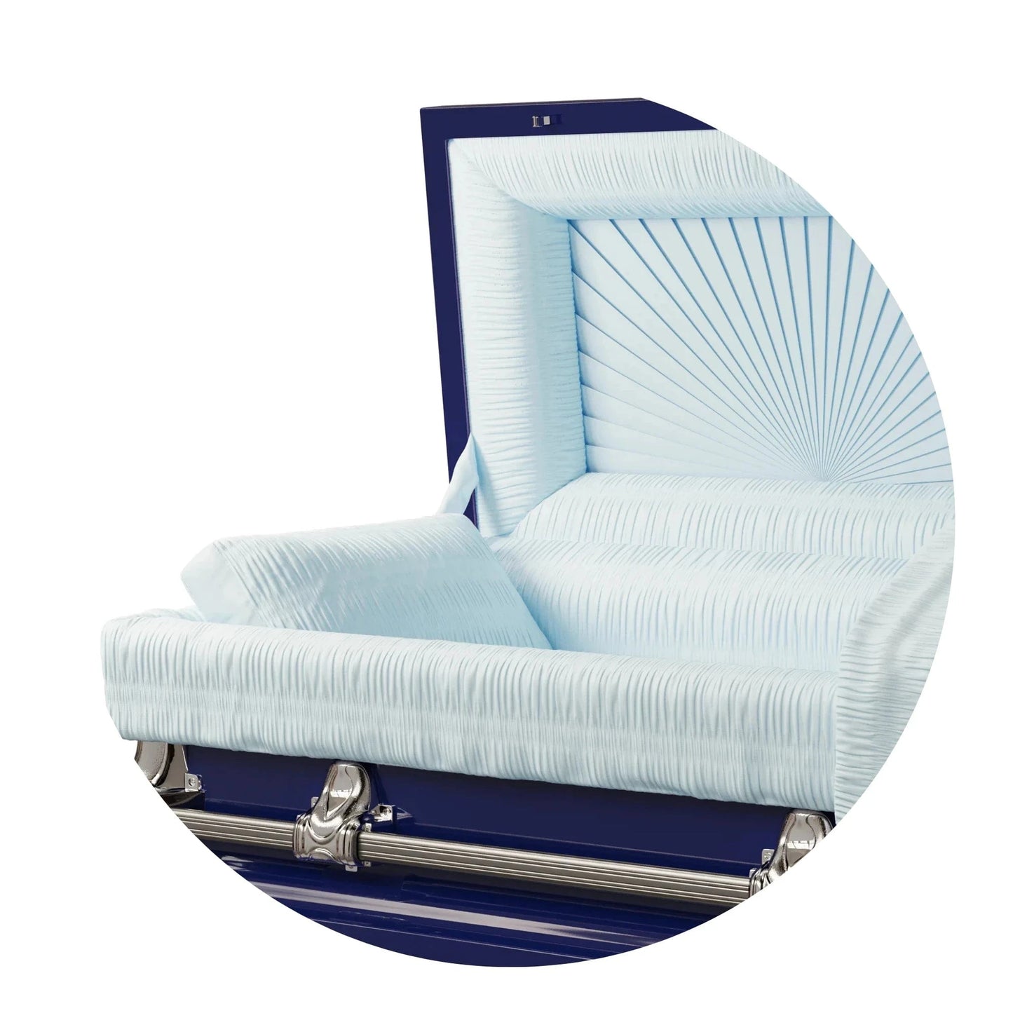 Orion Series | Dark Blue Casket with Light Blue Interior