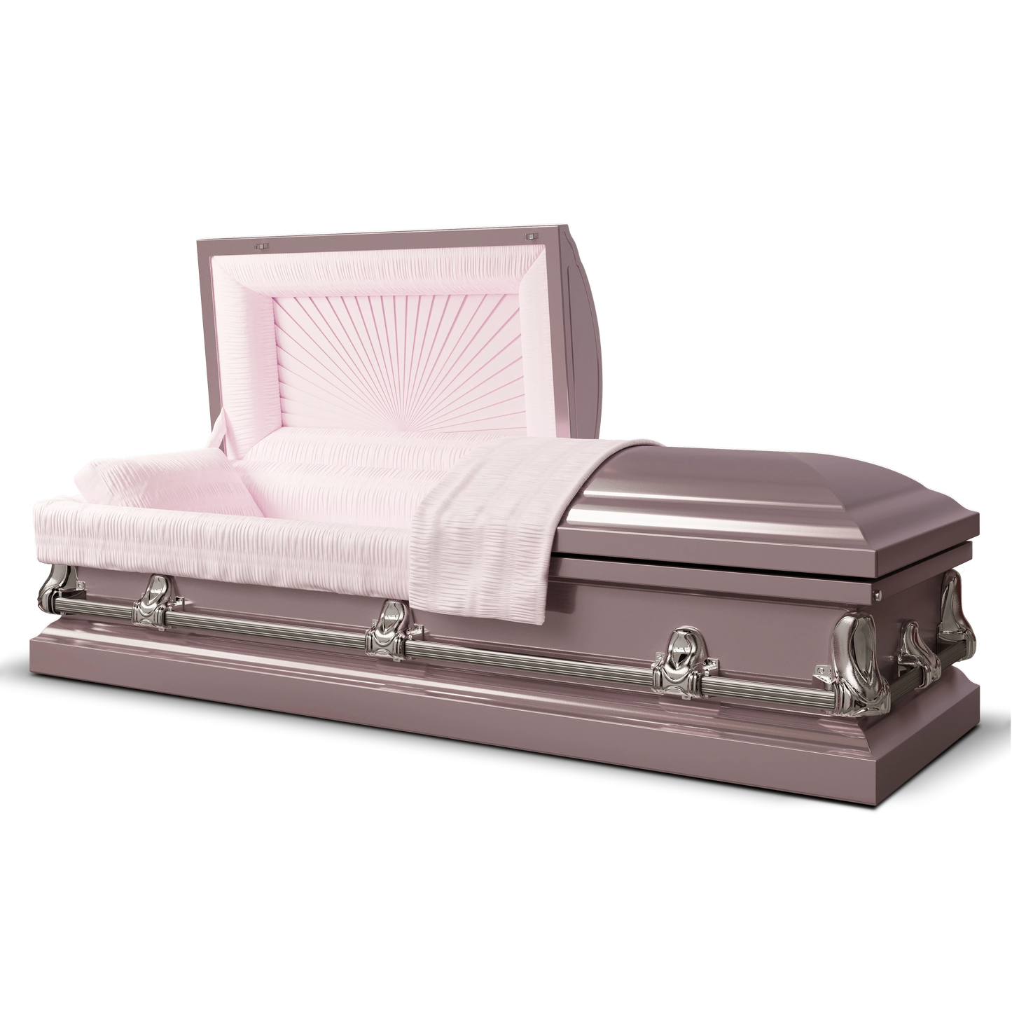 Orion Series | Orchid Steel Casket with Pink Interior