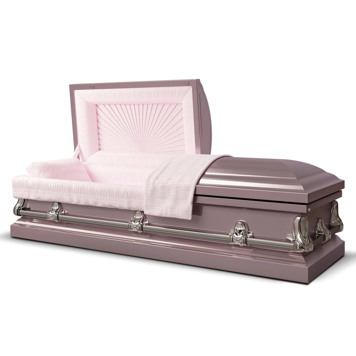 Orion Series | Orchid Steel Casket with Pink Interior