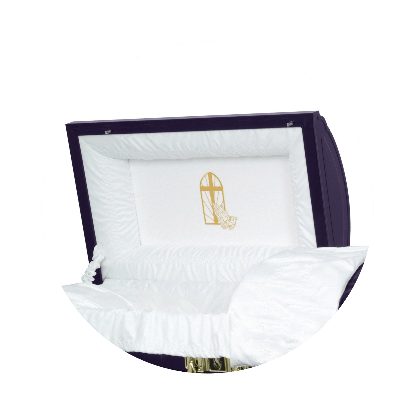 Purple Cross | Purple Steel Religious Casket