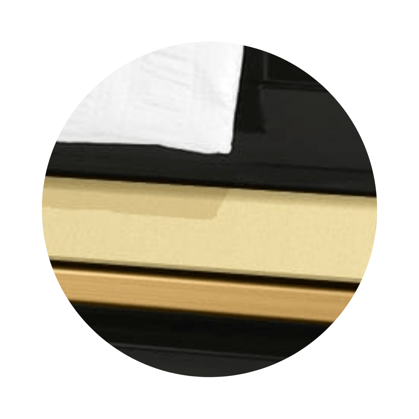 Reflections XL | Black and Gold Steel Oversize Casket with White Interior