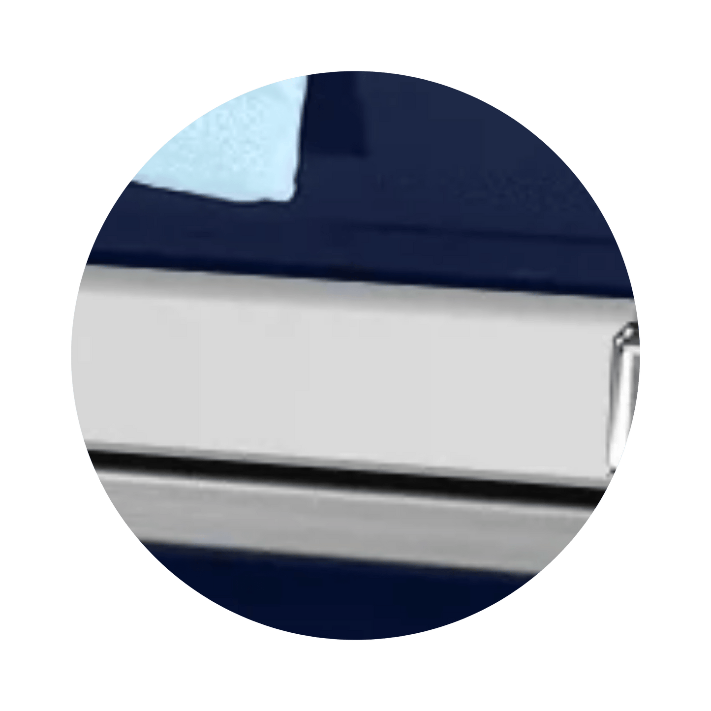 Reflections XL | Dark Blue Steel Oversize Casket with Light Blue Interior