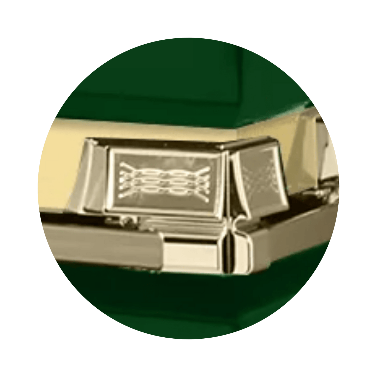 Reflections XL | Green Steel Oversize Casket with White Interior