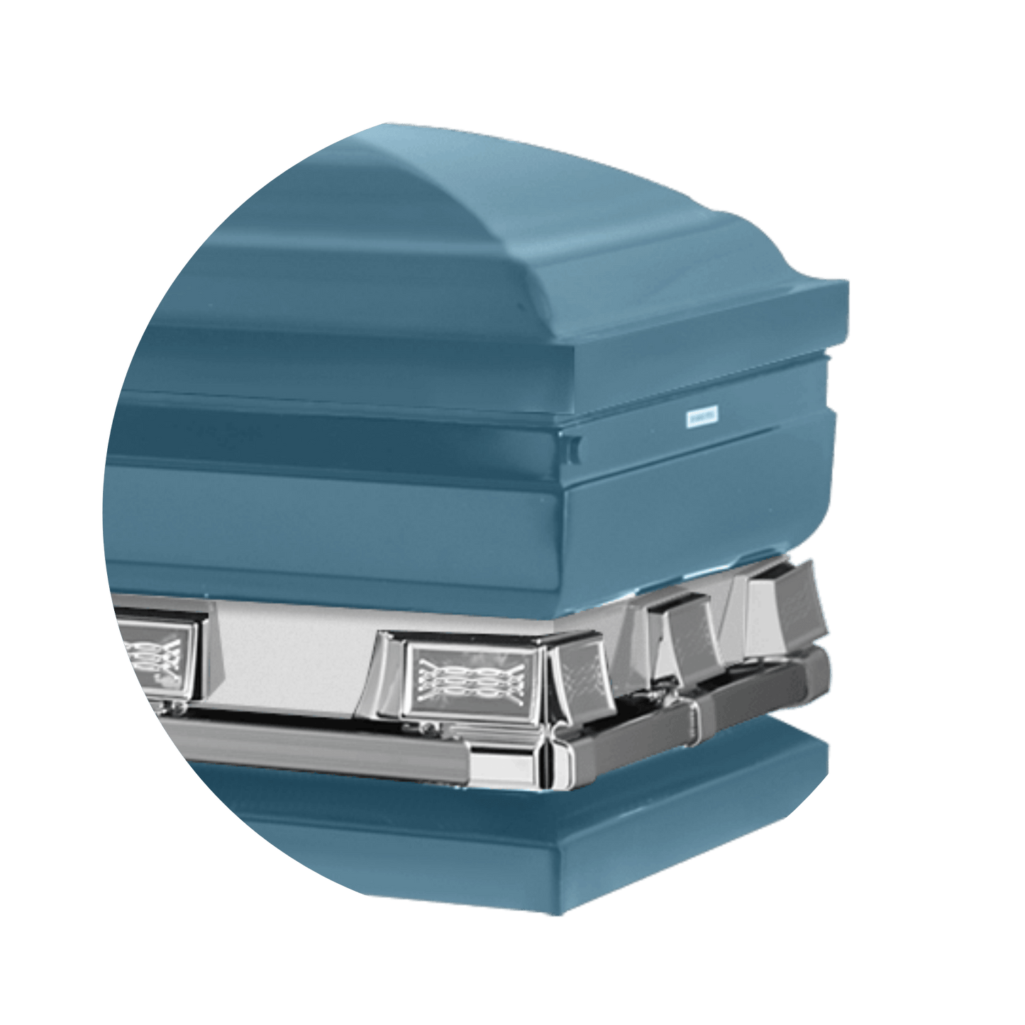 Reflections XL | Light Blue Steel Oversize Casket with Light Blue Interior