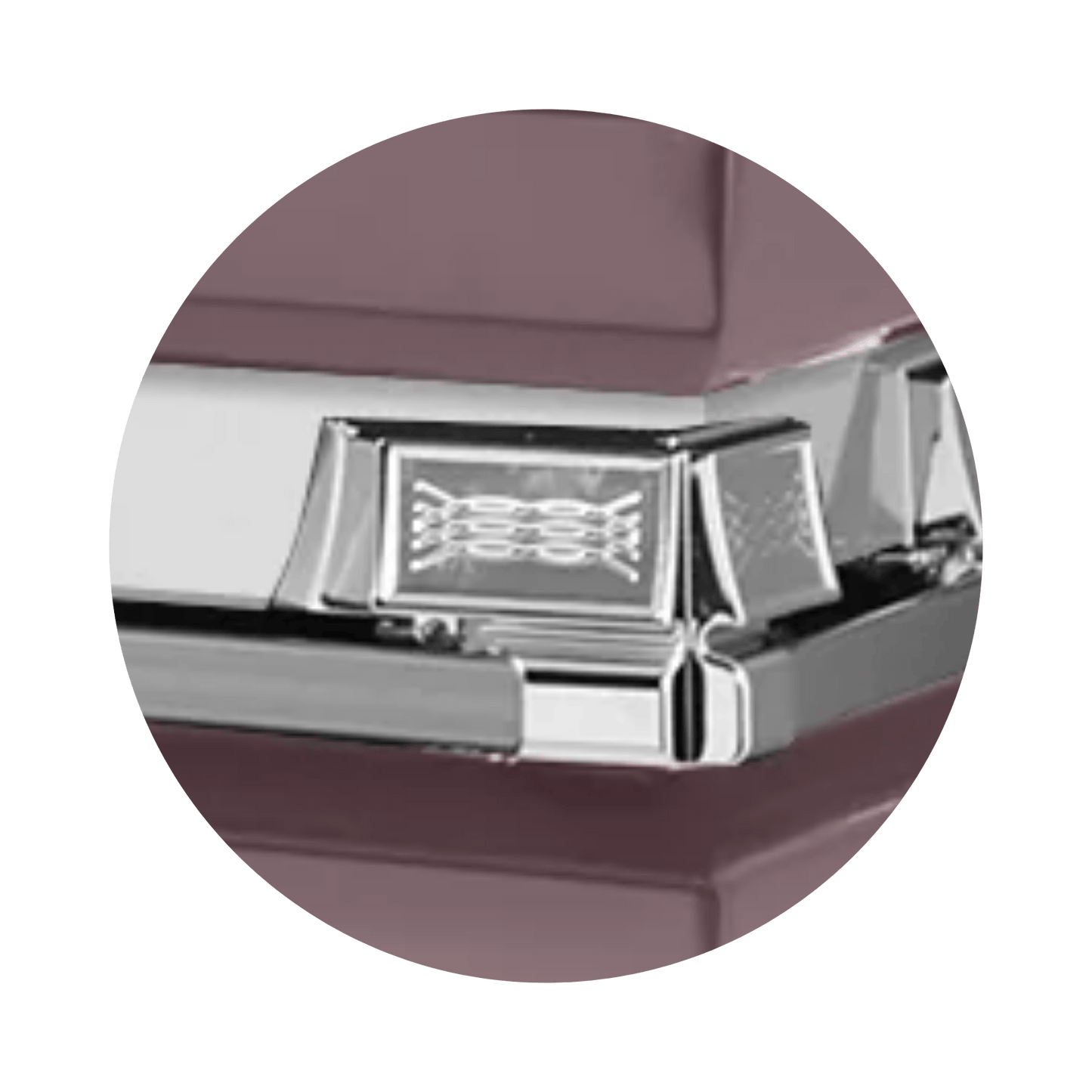 Reflections XL | Orchid Steel Oversize Casket with Pink Interior