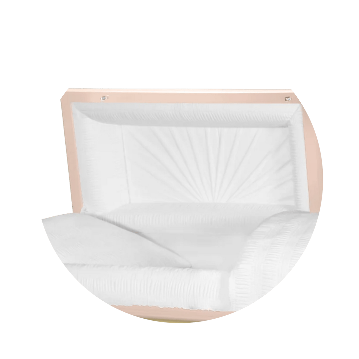 Reflections XL | Pink Steel Oversize Casket with White Interior