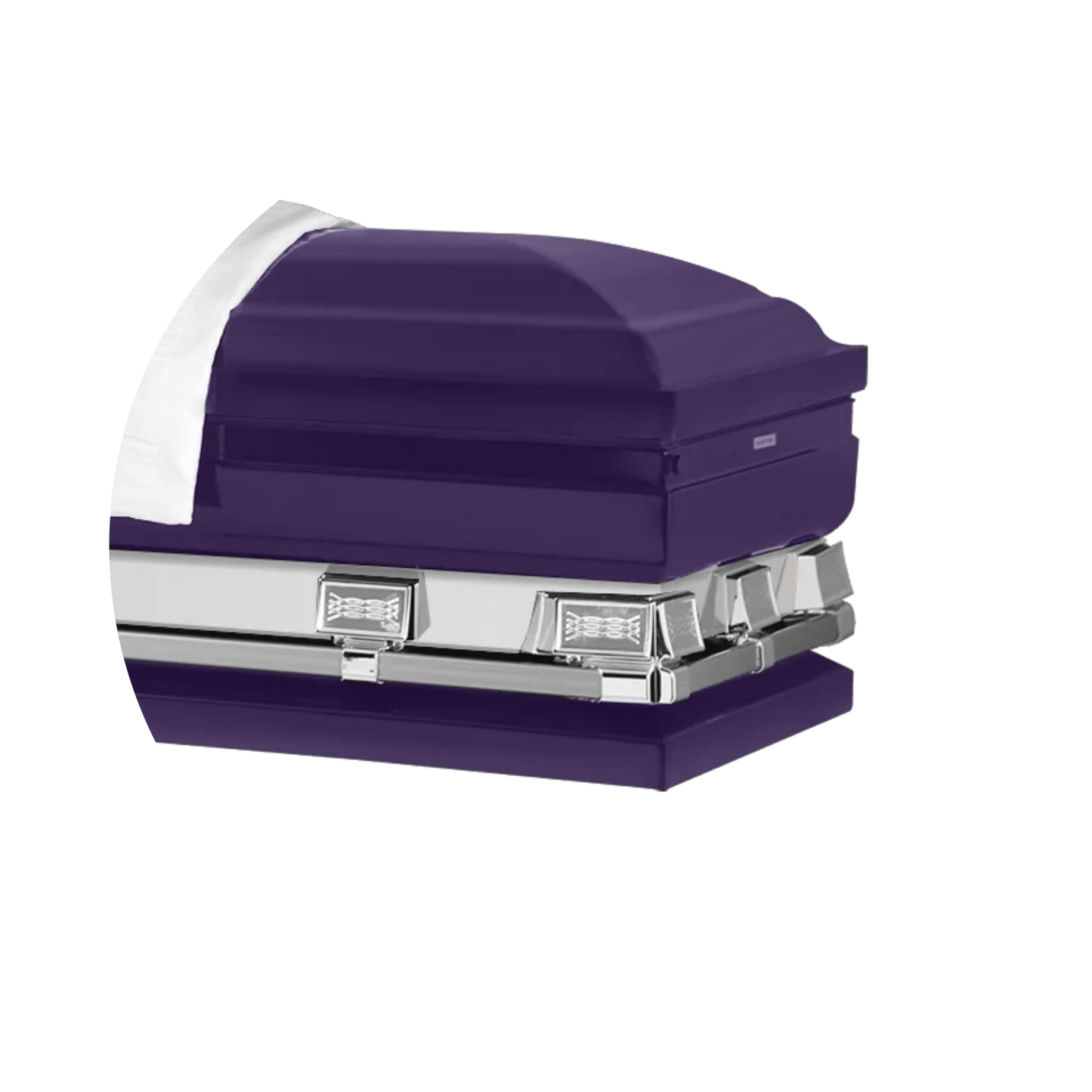 Reflections XL | Purple Steel Oversize Casket with White Interior