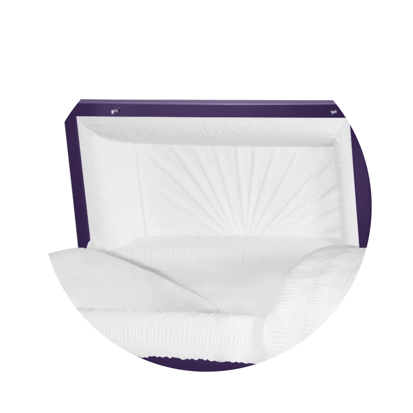 Reflections XL | Purple Steel Oversize Casket with White Interior