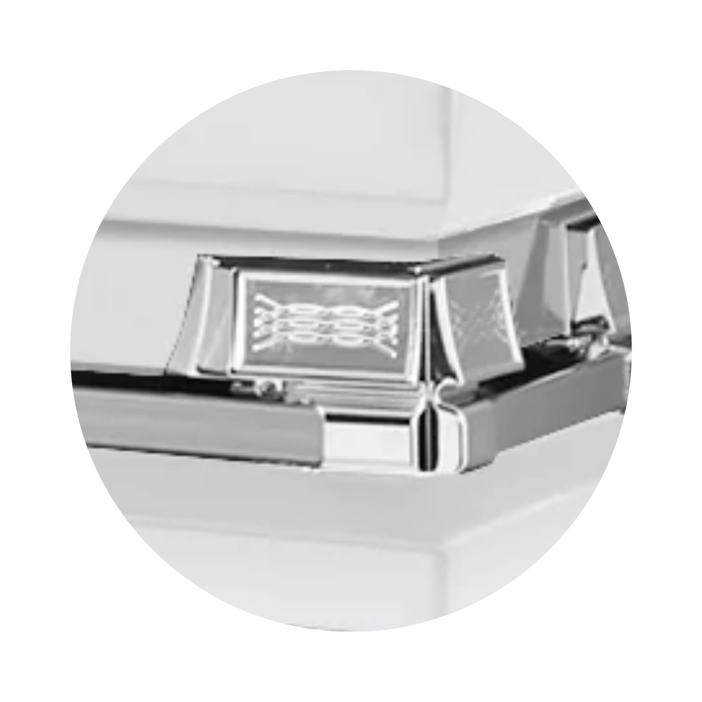 Reflections XL | White Steel Oversize Casket with White Interior