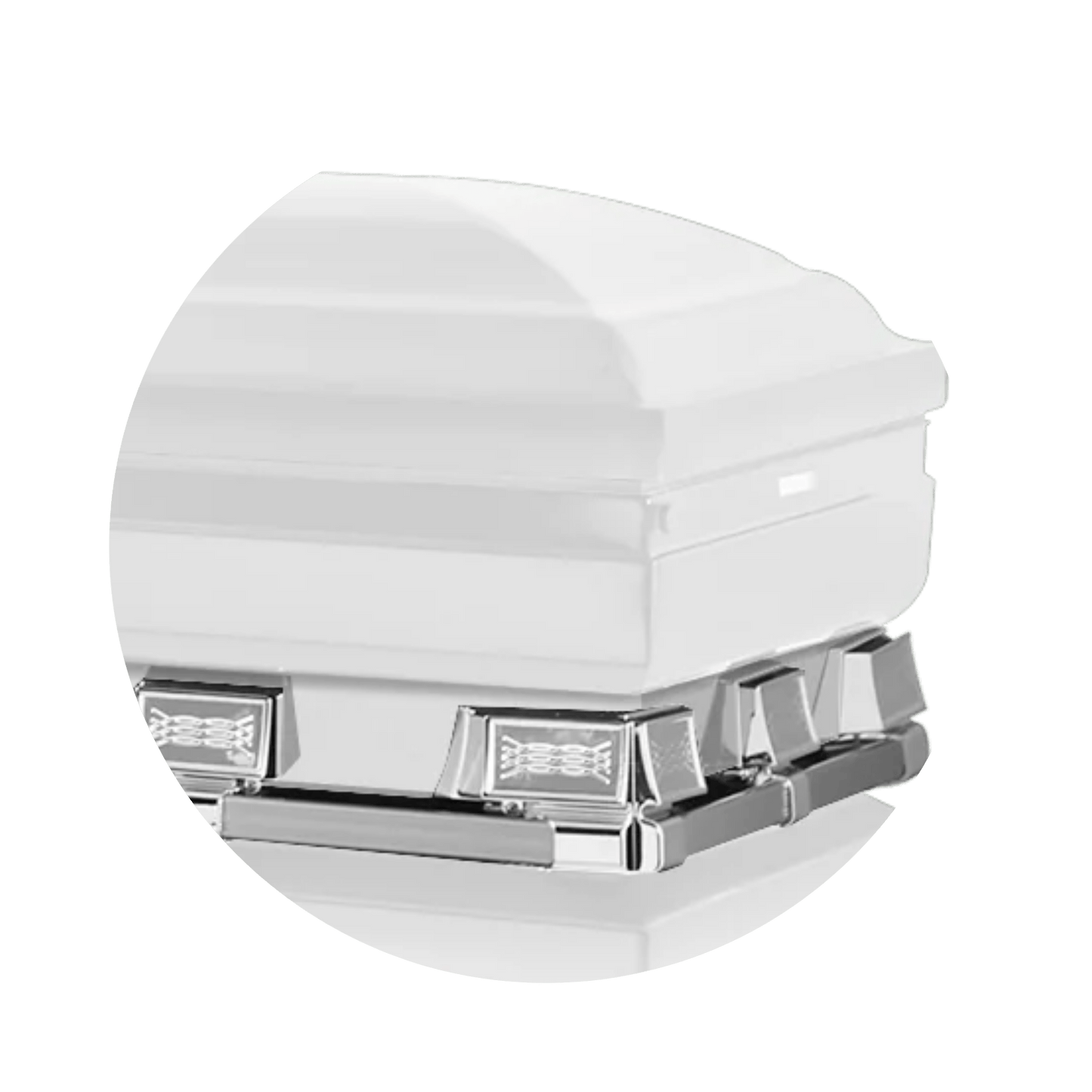 Reflections XL | White Steel Oversize Casket with White Interior