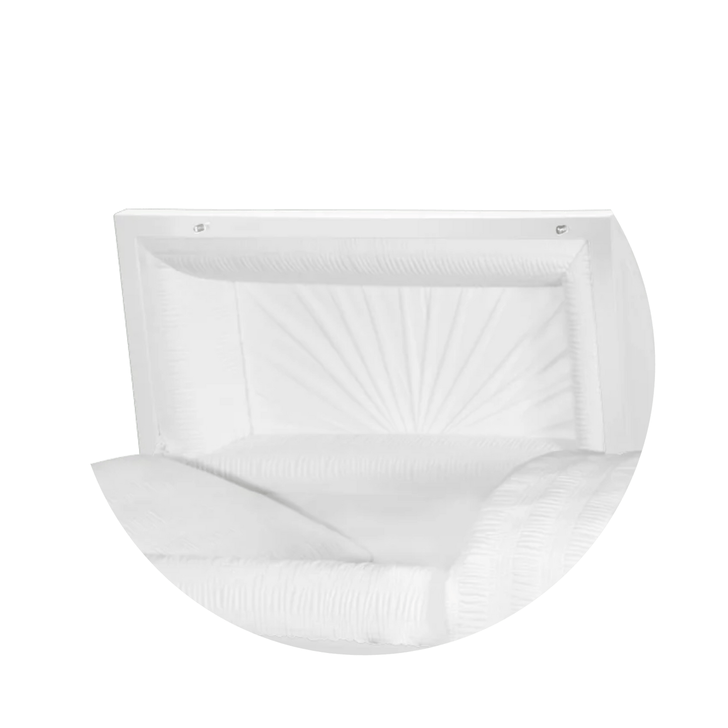 Reflections XL | White and Gold Steel Oversize Casket with White Interior