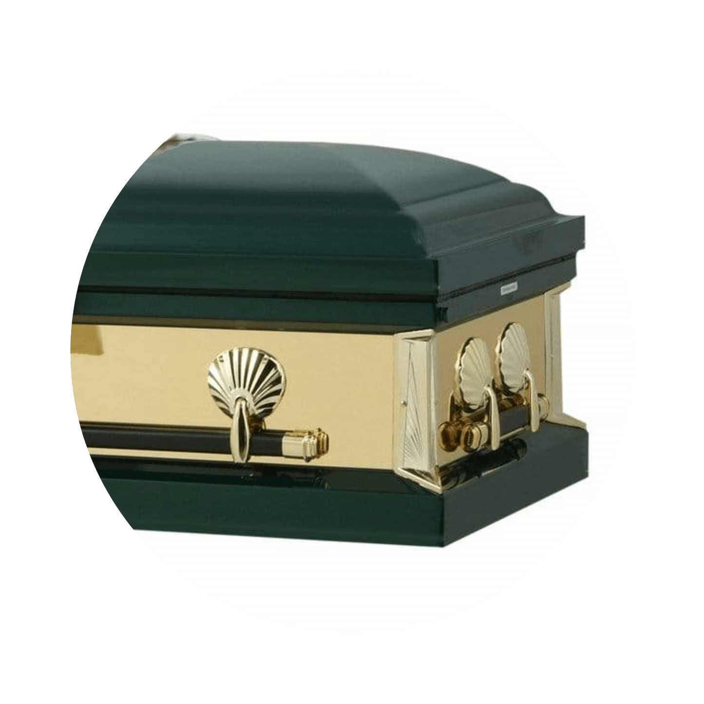 Reflections Series | Hunter Green Steel Casket with White Interior