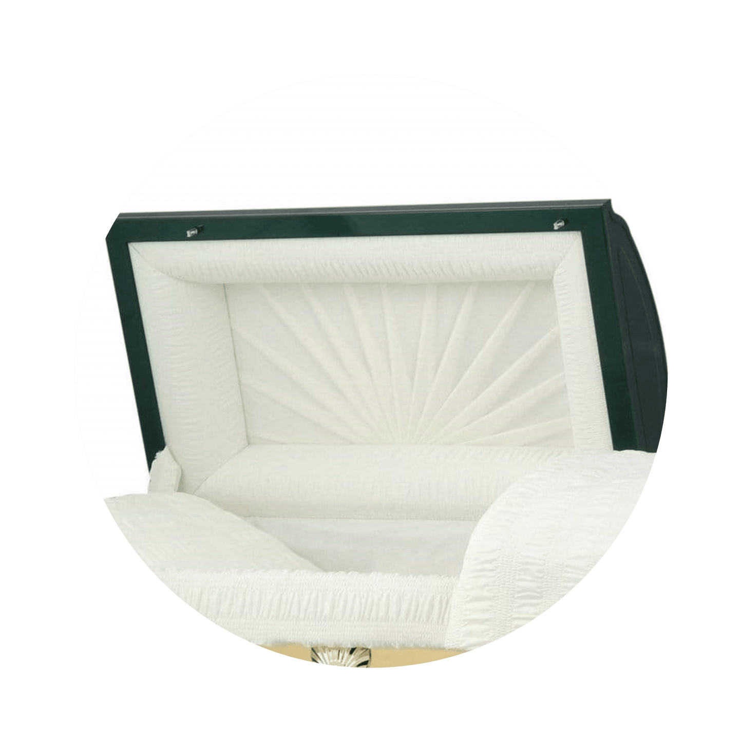 Reflections Series | Hunter Green Steel Casket with White Interior