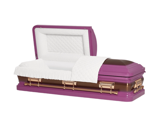 Adams Series | Lilac Gold Steel Casket