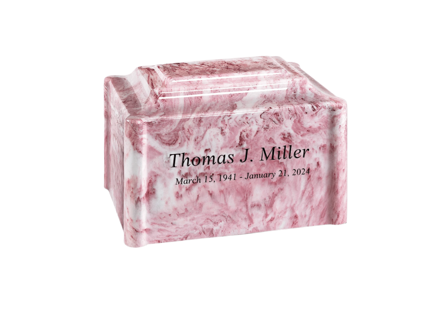 Wild Rose Cultured Marble Cremation Urn