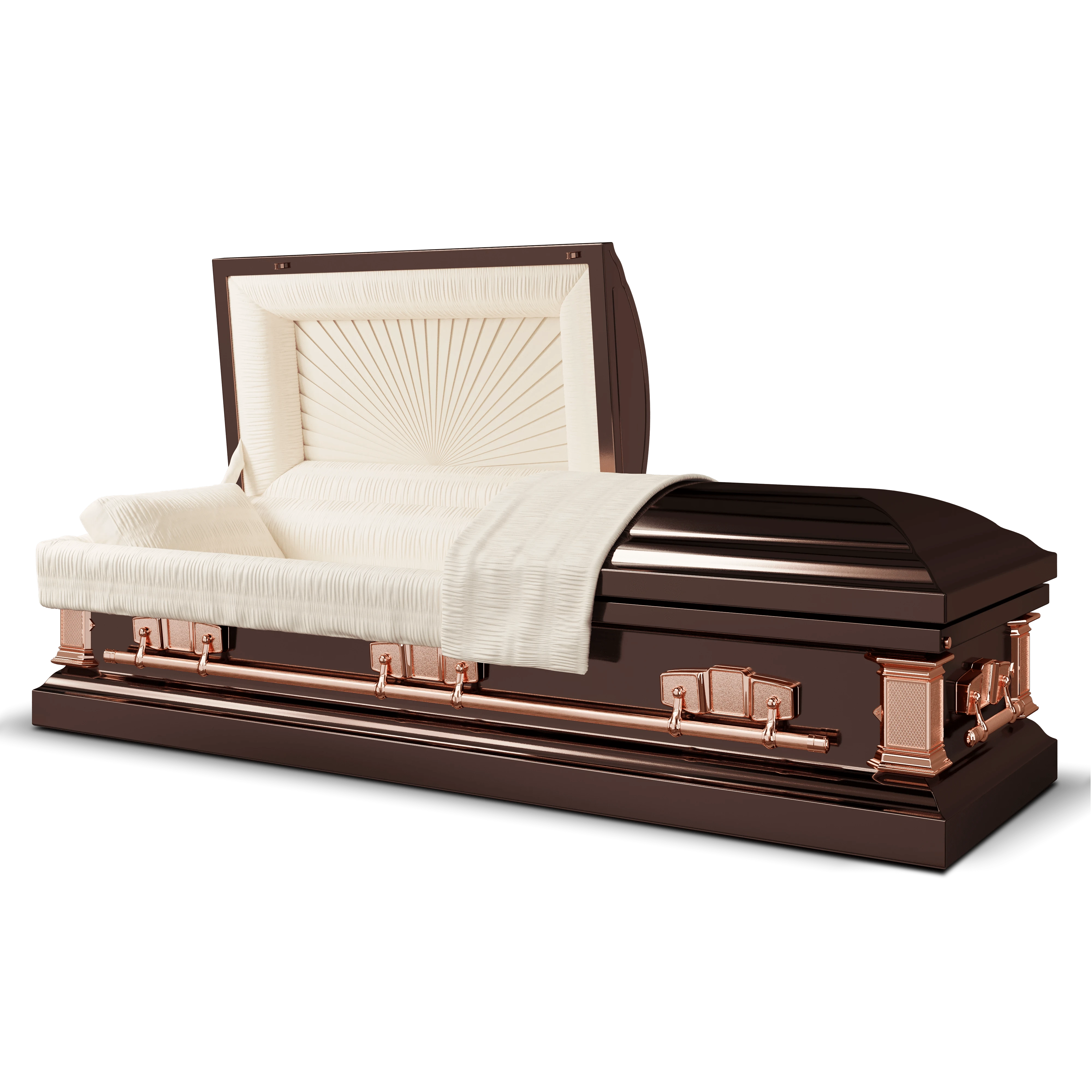 Titan Satin Series | Bronze Steel Casket with Swingbar – Titan Casket