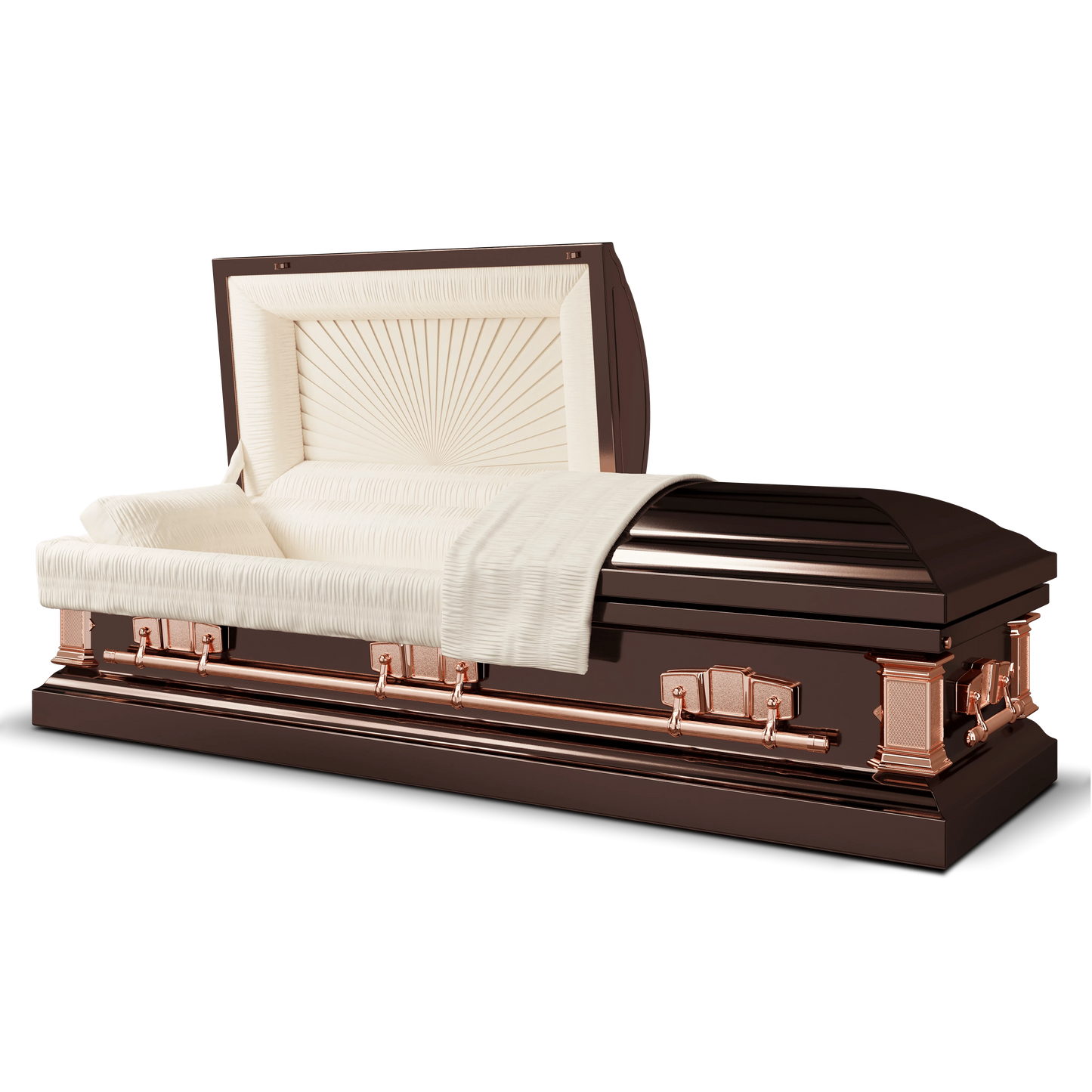 Satin Series | Bronze Steel Casket with Rosetan Interior