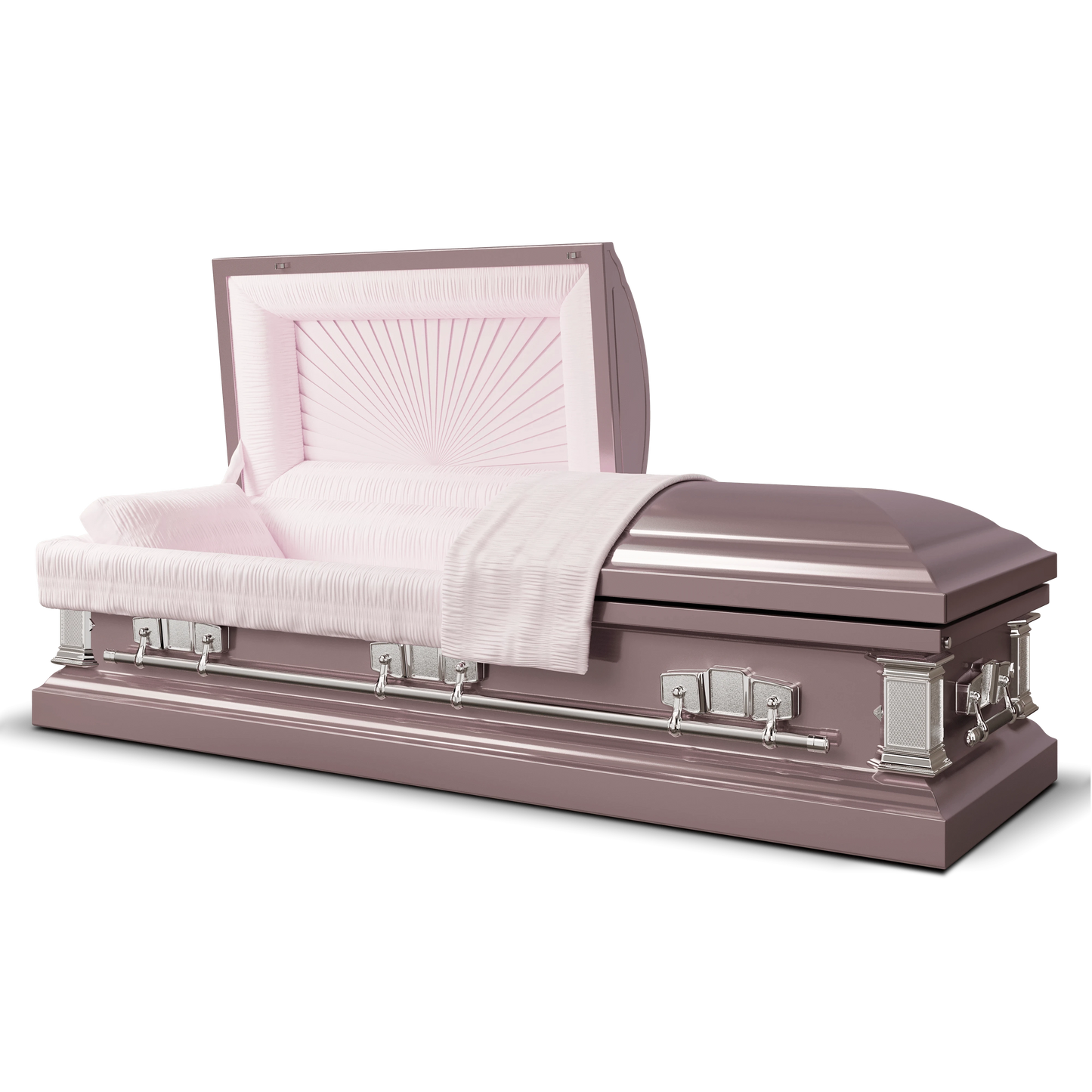 Satin Series | Orchid Steel Casket with Pink Interior