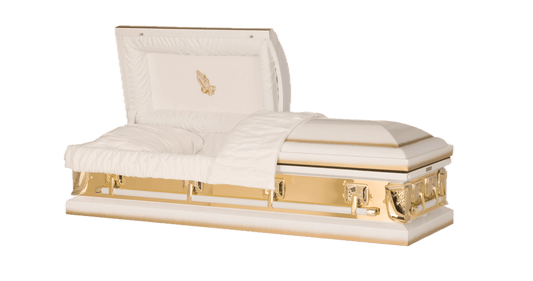 Grace | White Steel Religious Casket