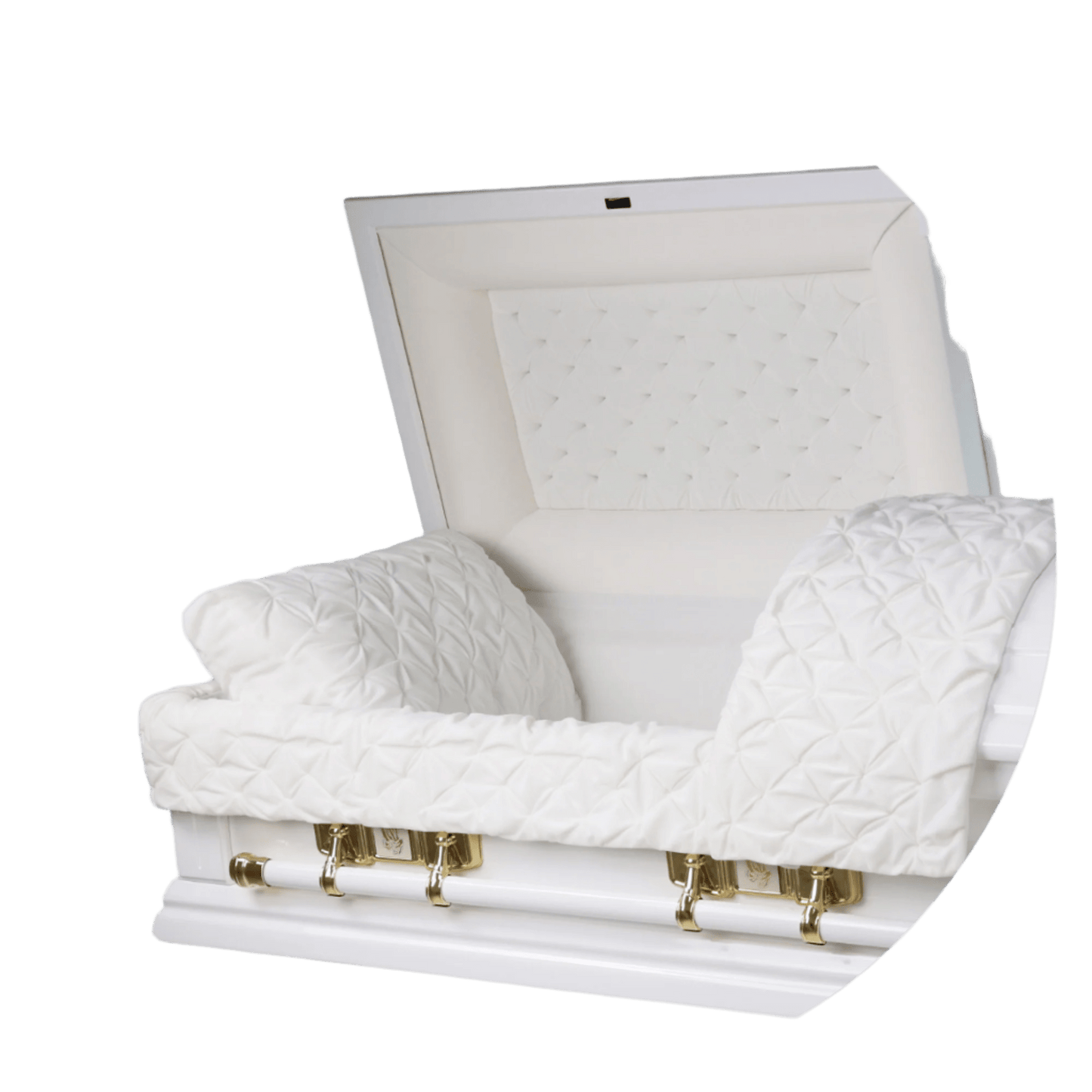 Wooden Trinity (Poplar) | Poplar Wood Casket with White Finish