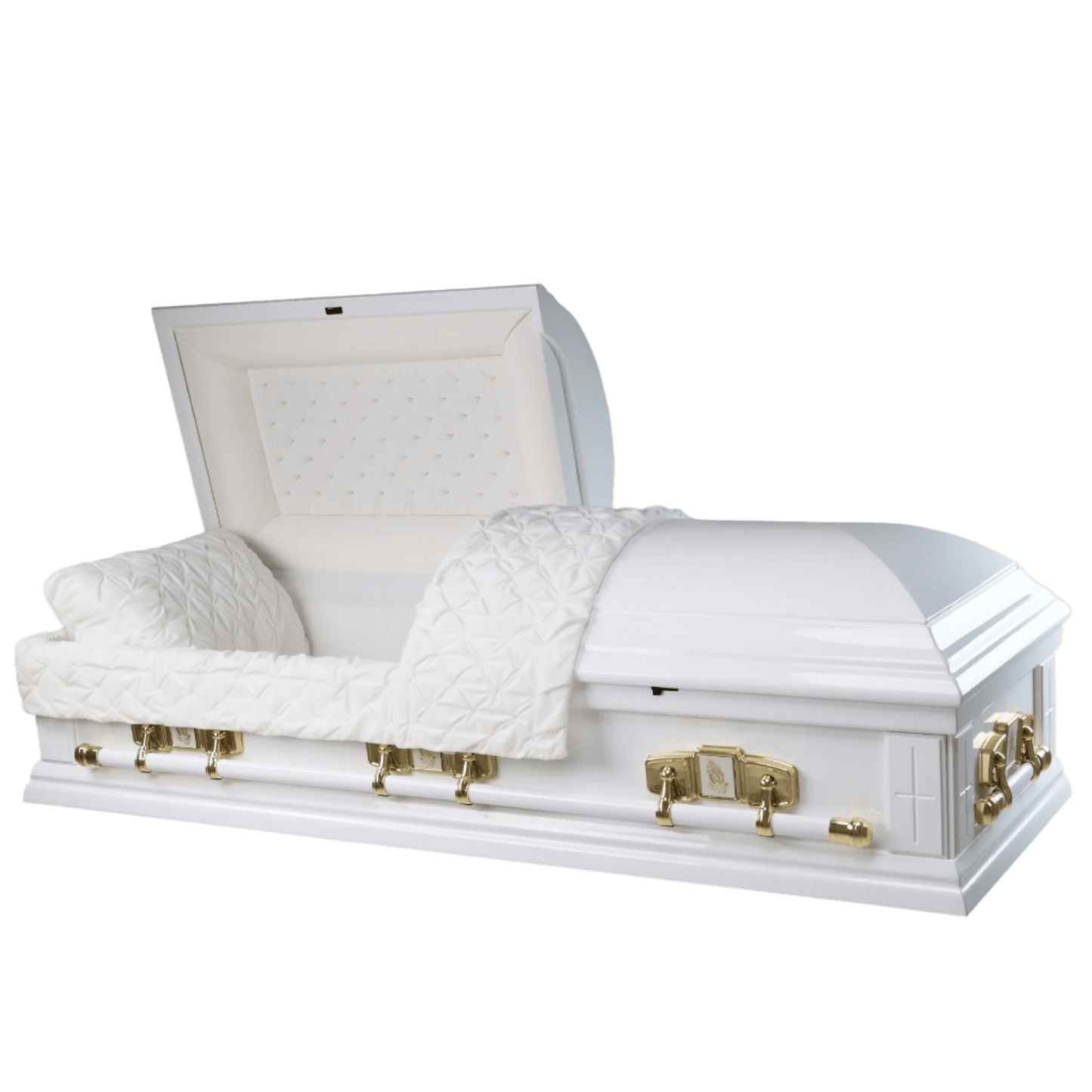 Wooden Trinity (Poplar) | Poplar Wood Casket with White Finish