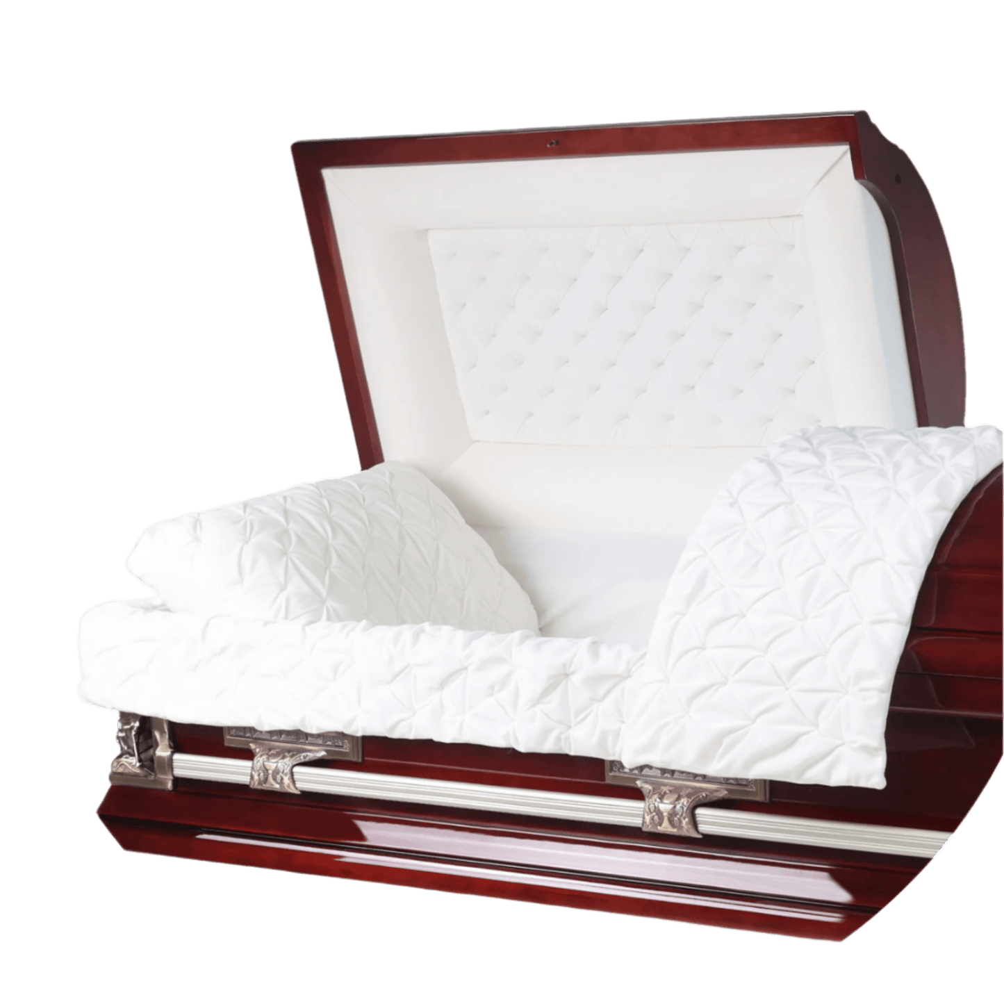 Wooden Pieta (Poplar) | Poplar Wood Casket with Cherry Gloss Finish