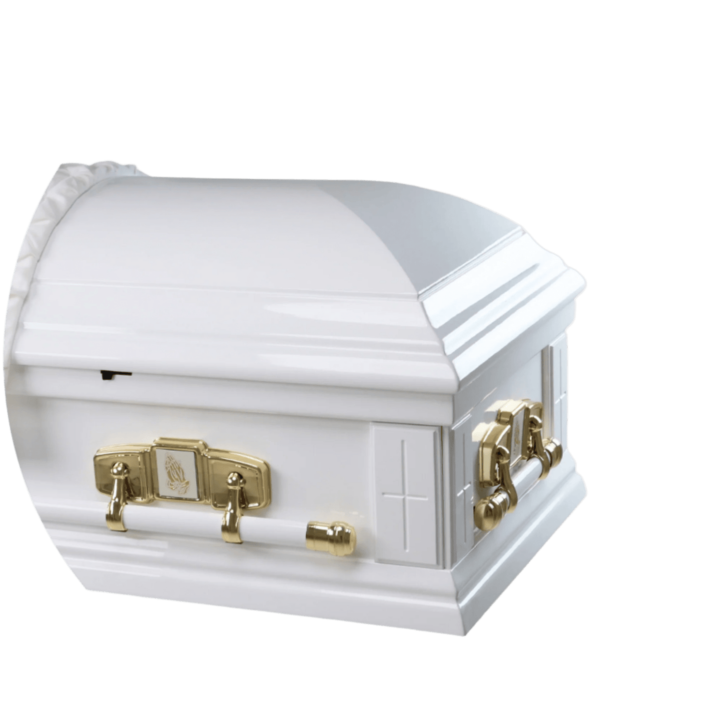 Wooden Trinity (Poplar) | Poplar Wood Casket with White Finish