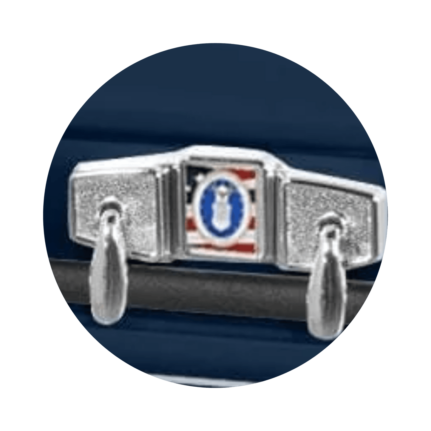 Veteran Premier XL | Air Force Oversize Dark Blue Steel Casket with White Interior