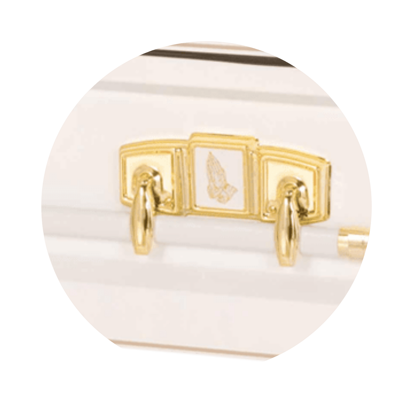 White Cross | White Steel Religious Casket