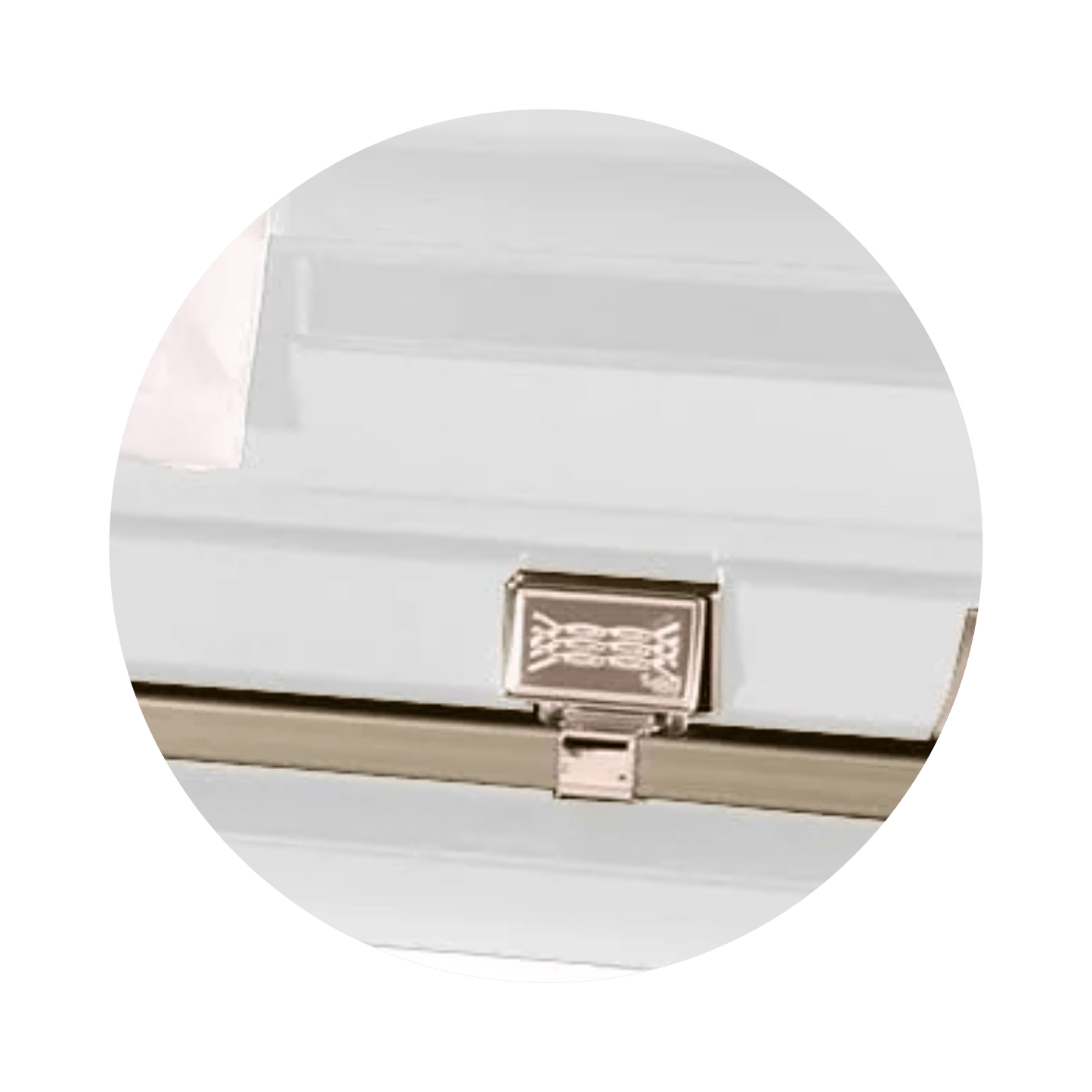 Atlas XL | White and Rose Gold Steel Oversize Casket with Pink Interior