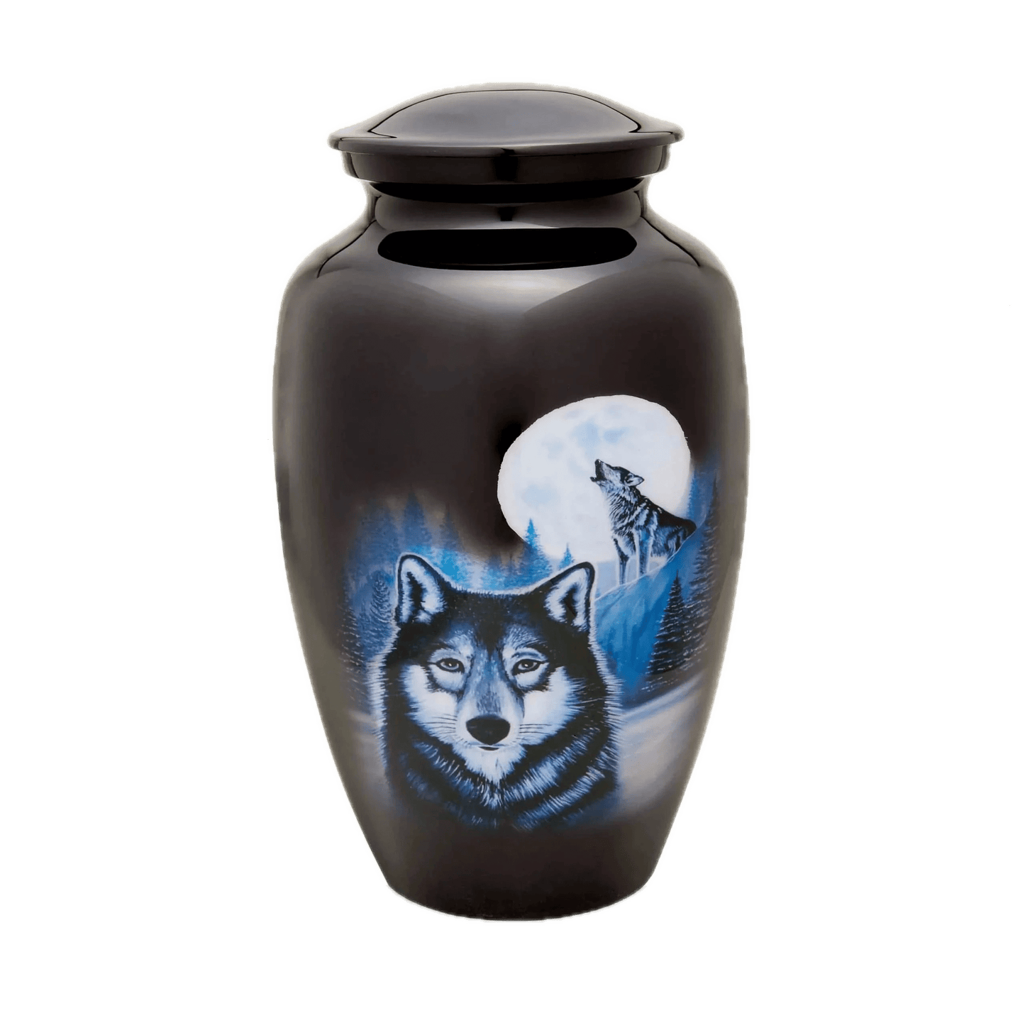 Artist Urn - Full Moon Wolf