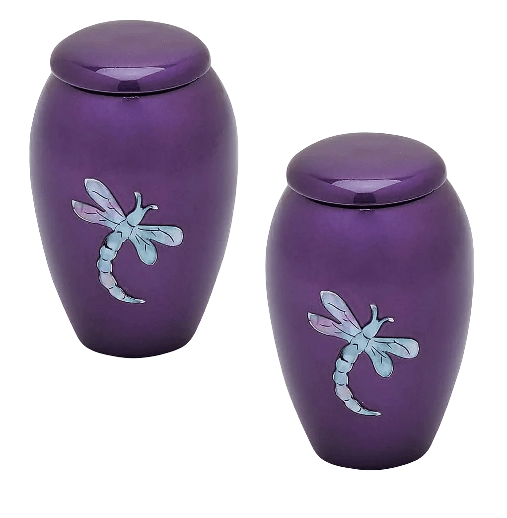Pair of Keepsake Urns - Dragonfly | Designer Keepsake Urns
