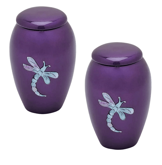 Pair of Keepsake Urns - Dragonfly | Designer Keepsake Urns
