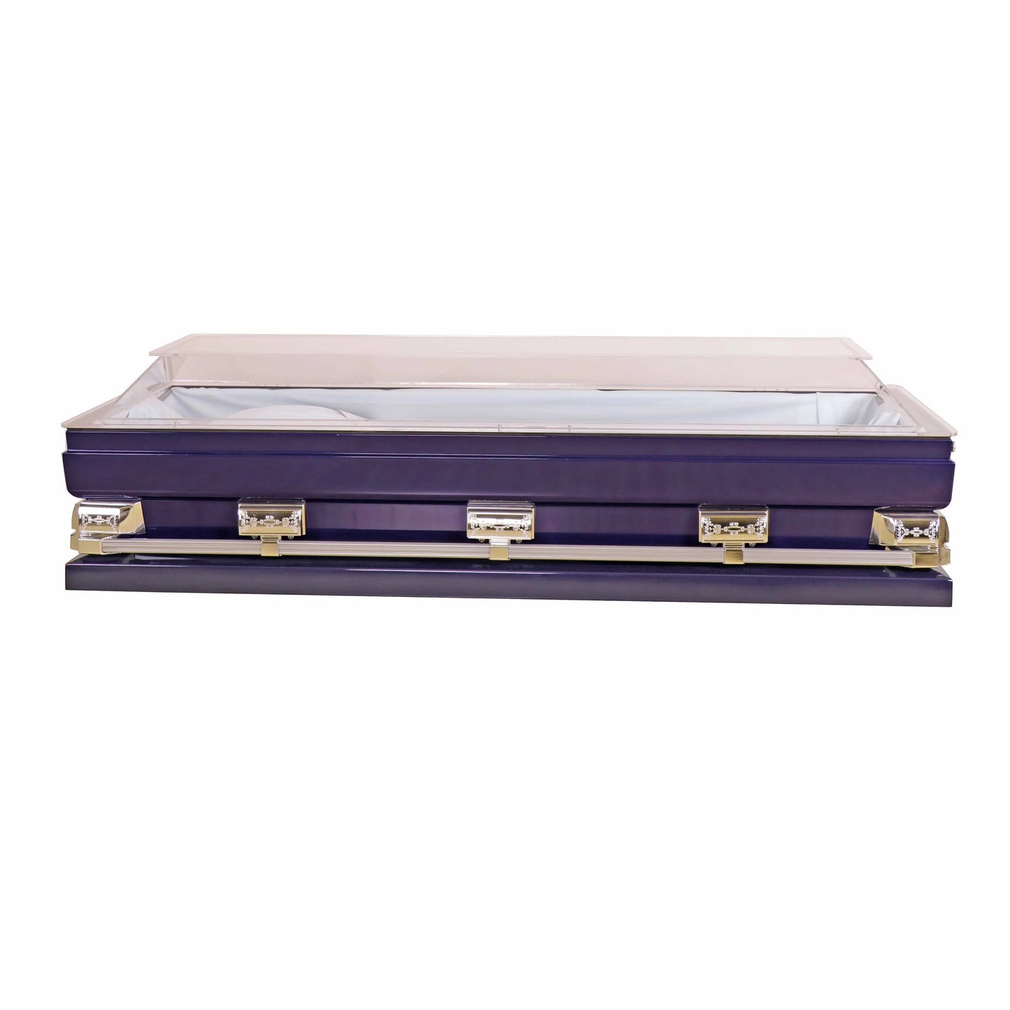 Clear Top Purple Casket
