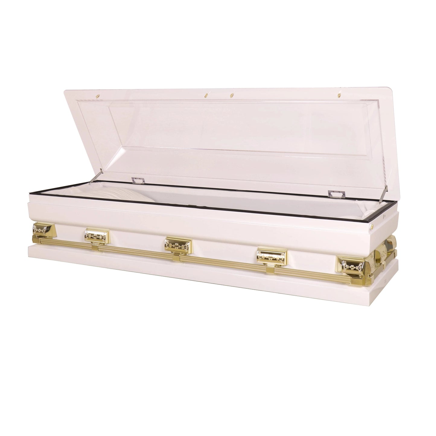 Clear (White & Gold) Top Casket
