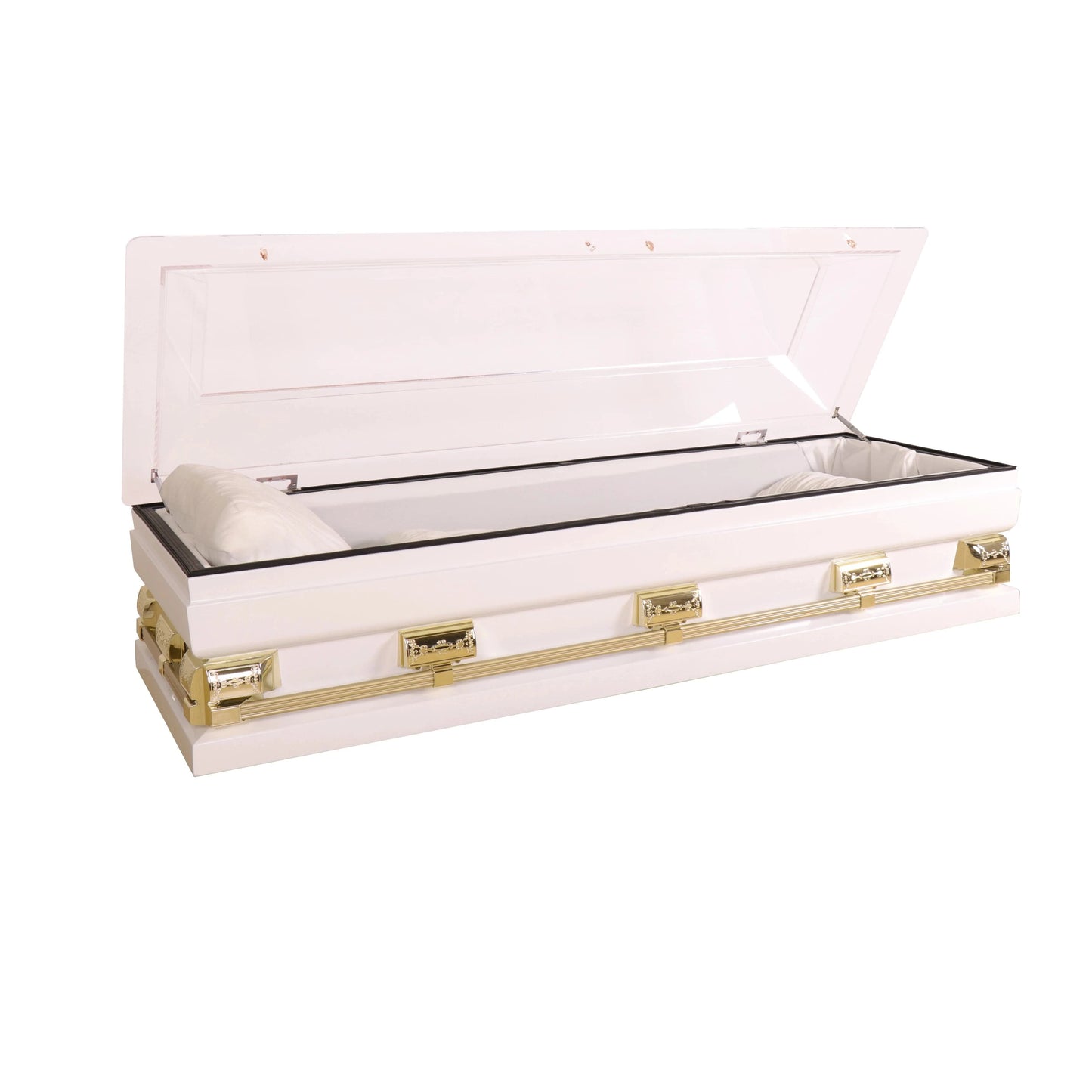Clear (White & Gold) Top Casket