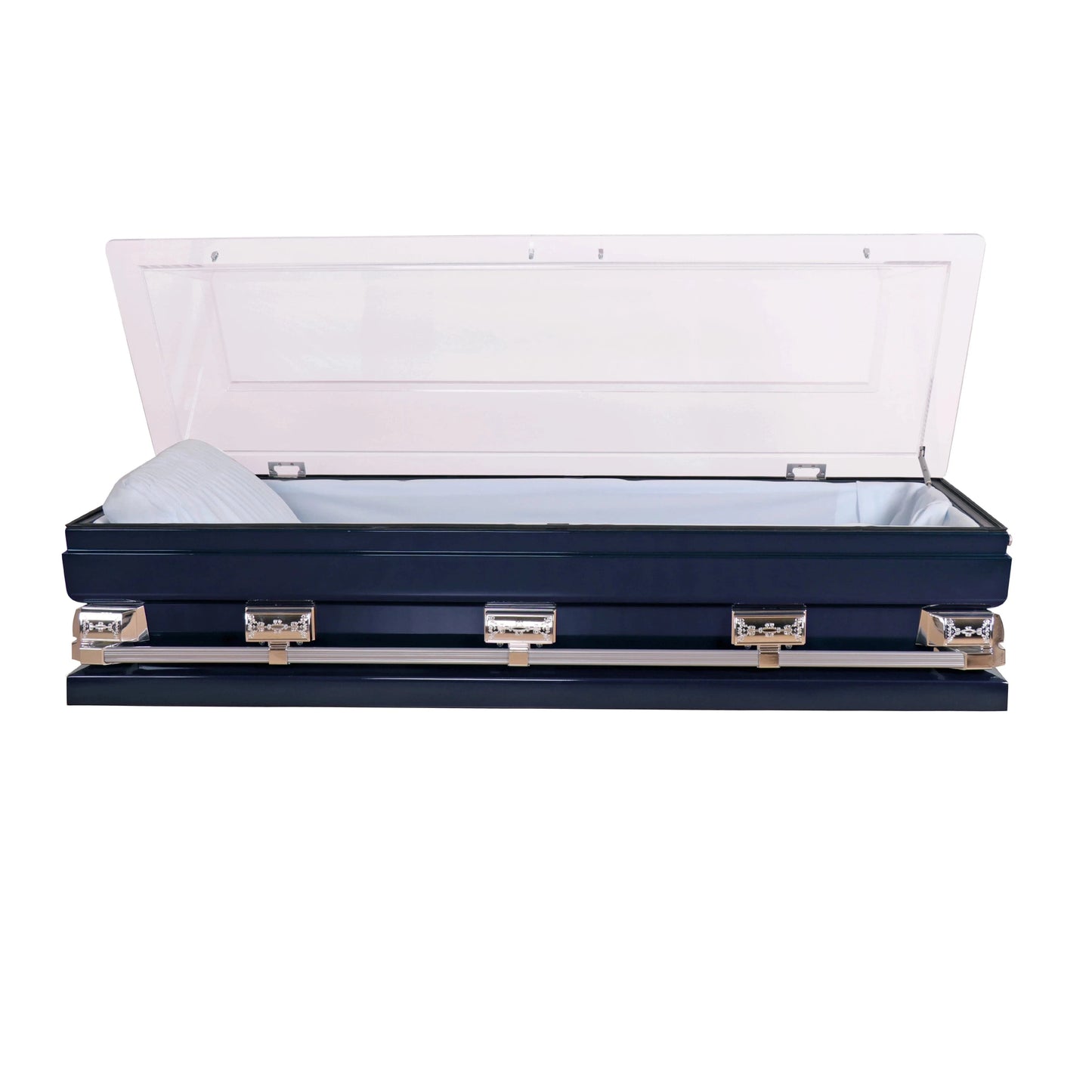 Clear Top Blue Casket