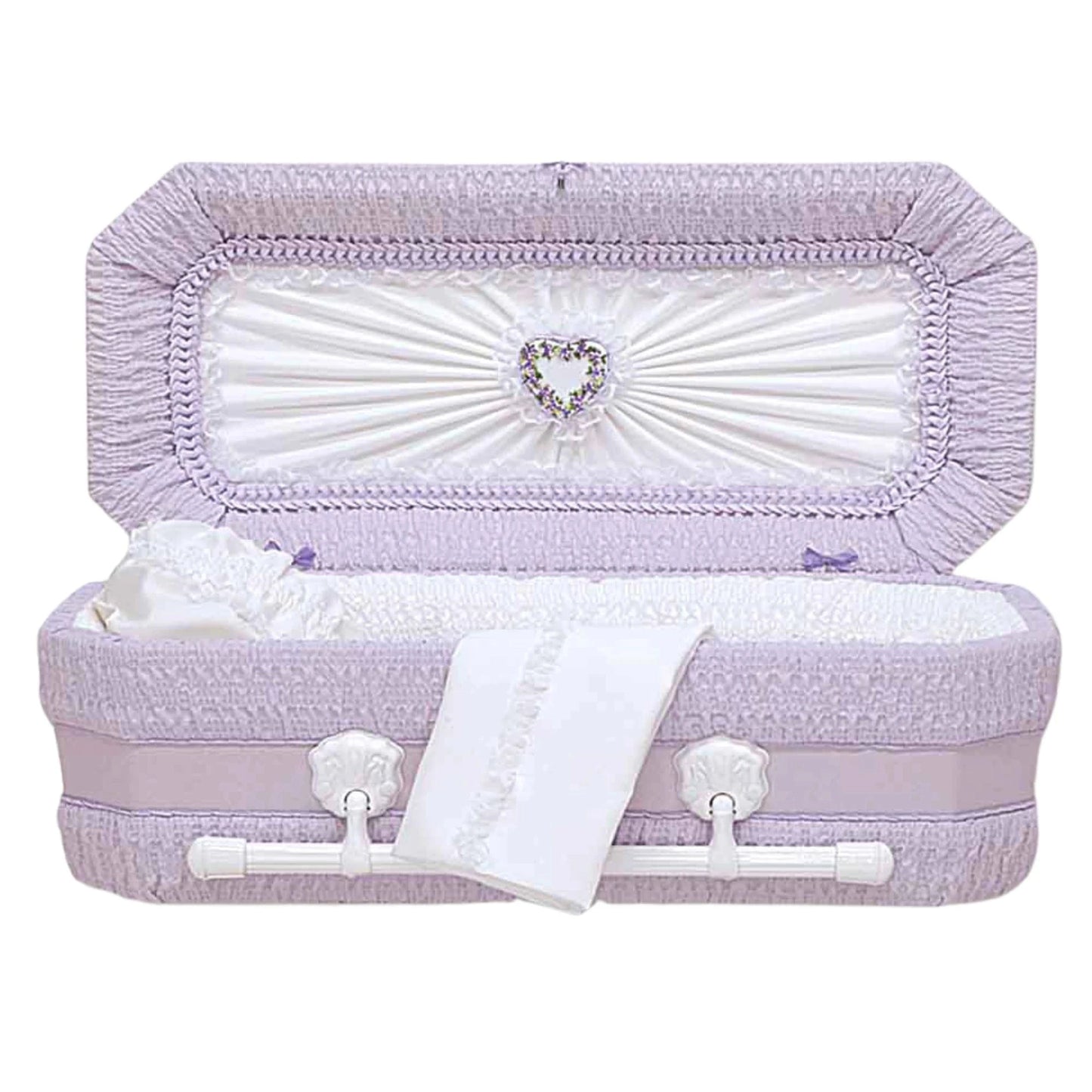 Premium Cloth Covered Wood Youth Casket | Lilac