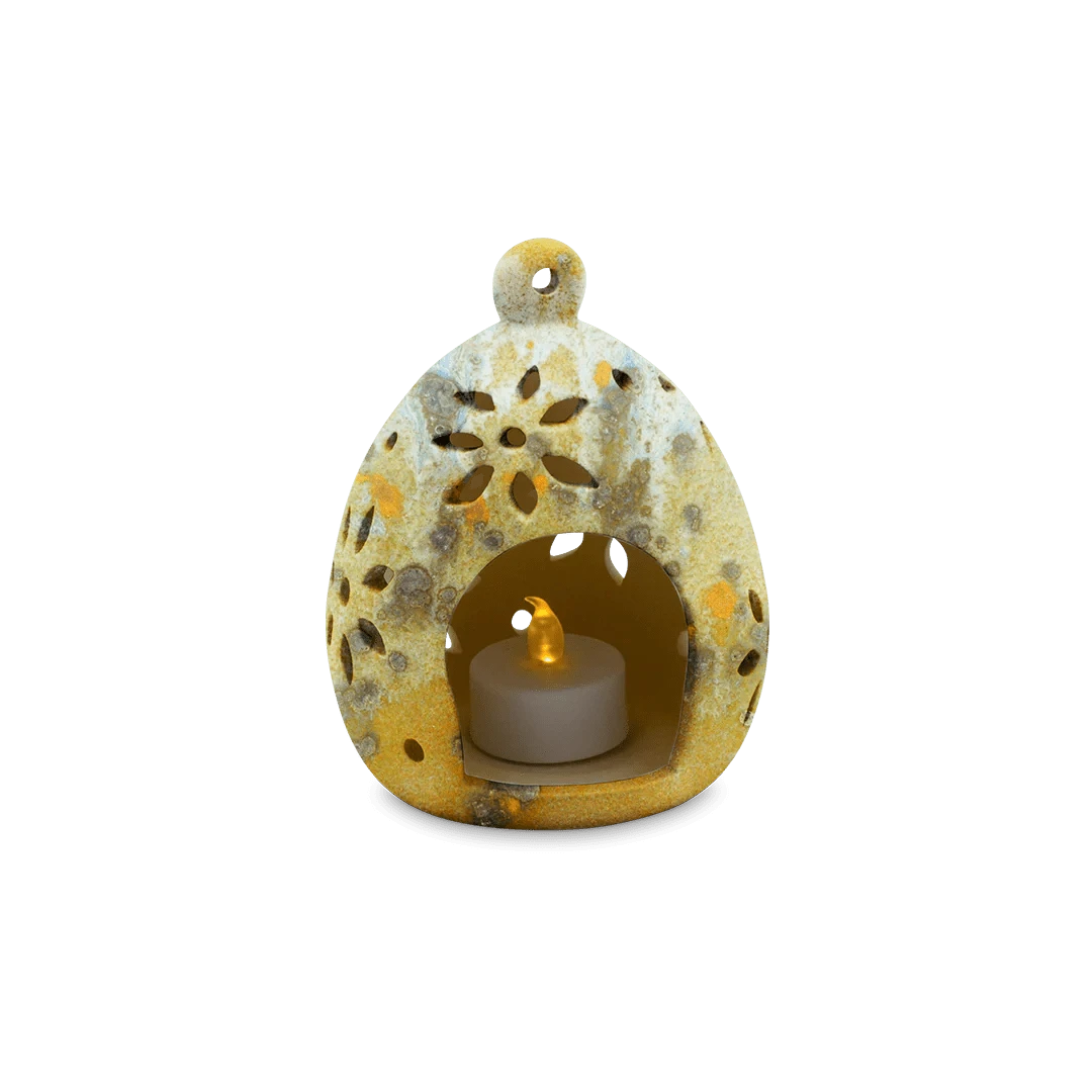 Floral Luminaria (Jasper Gold) – Made with Solidified Cremains